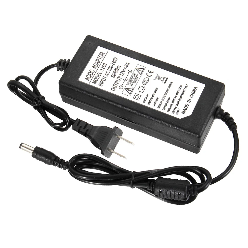 AC DC 12 V 6A адаптер питания 72 W для розетки дропшиппинг|Адаптеры AC/DC| |