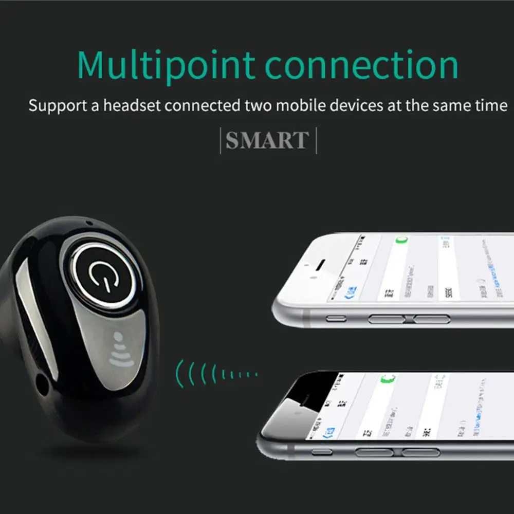 Мини Bluetooth наушники стерео Беспроводные спортивные наушники-вкладыши громкой