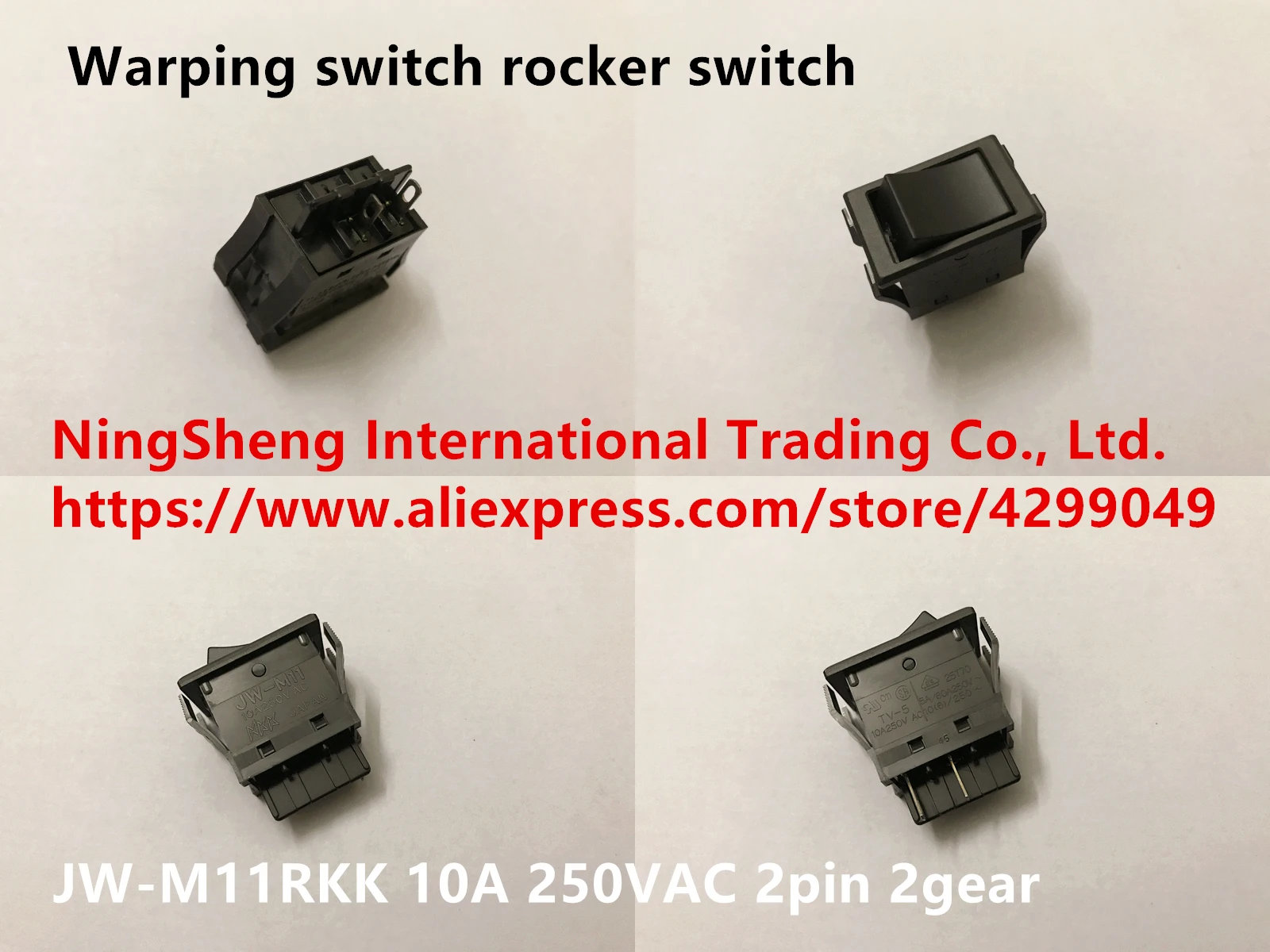 

Original new 100% warping switch rocker switch JW-M11RKK 10A 250VAC 2pin 2gear