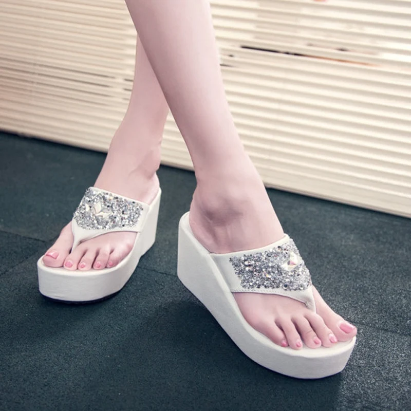 ZZPOHE Women Summer Shoes Woman Fashion Platform Wedges Thick Slippers Ladies Flip Flops Female High Heels Sandals | Обувь