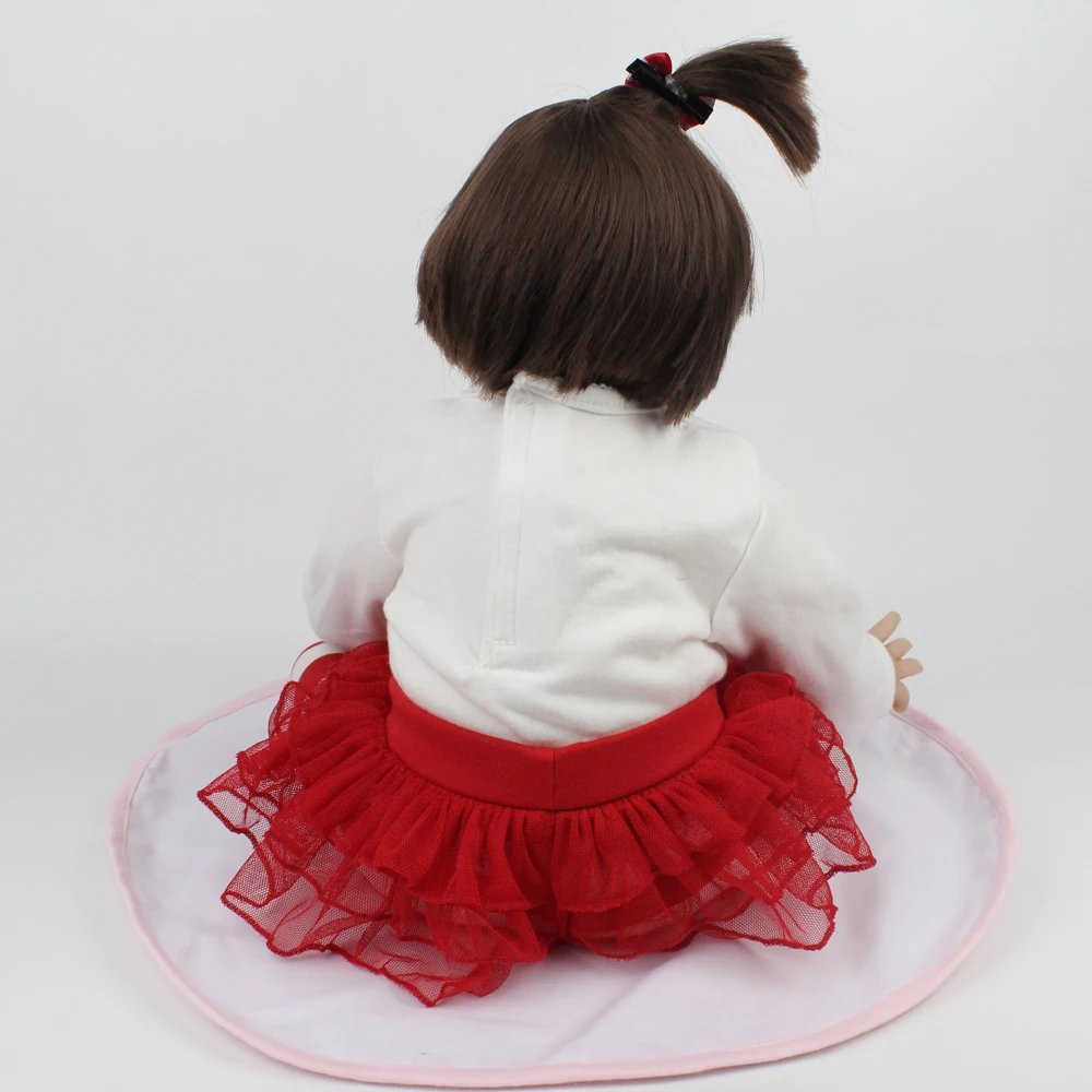 NPKDOLL 22 дюйма 55 см Reborn Baby toys мягкая силиконовая кукла костюм для детей подарок на