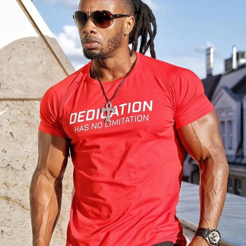 2019 Летняя мужская футболка Muscleguys для бодибилдинга дышащие эластичные Майки