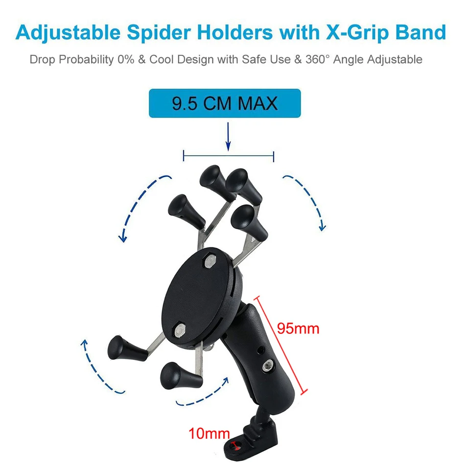 xmxczkj bicycle phone holder universal gps adjustable bike motorcycle phone holder handlebar mount for 3 5 6 3 inch phone free global shipping