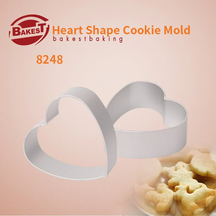 BAKEST 10 шт./лот маленький размер алюминиевый сплав форма для печенья в форме сердца