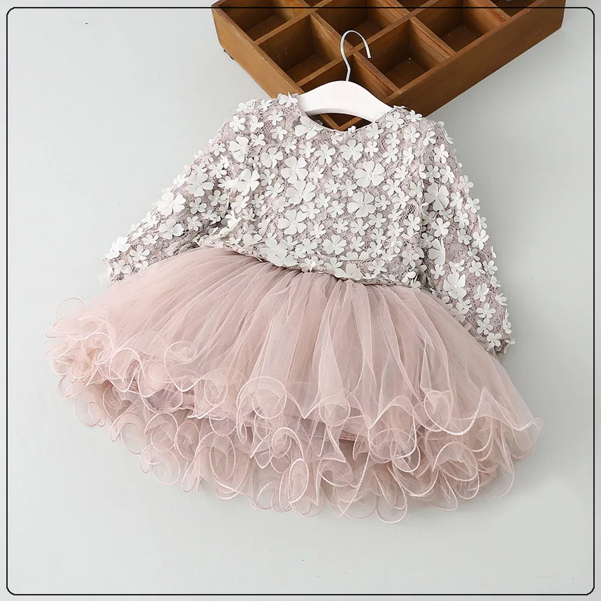 

Toddler girls princess dress kids dresses for girls Spring Fall Petal Tutu Party Christmas Dress for 2-7 Years Children clothing