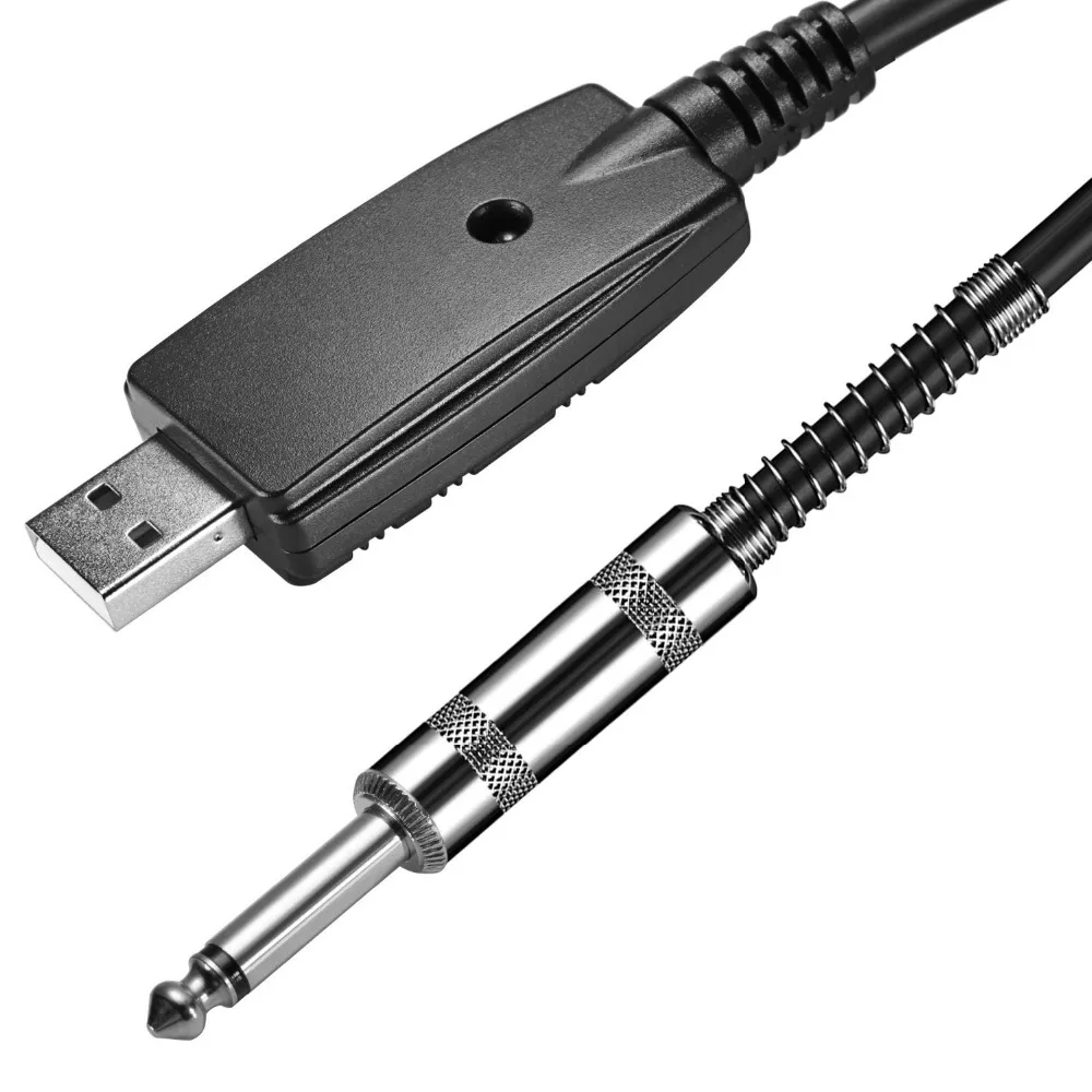 Neewer 10 ноги usb интерфейс штекер 6 35 мм 1/4 дюйма Электрический конвертер для гитары