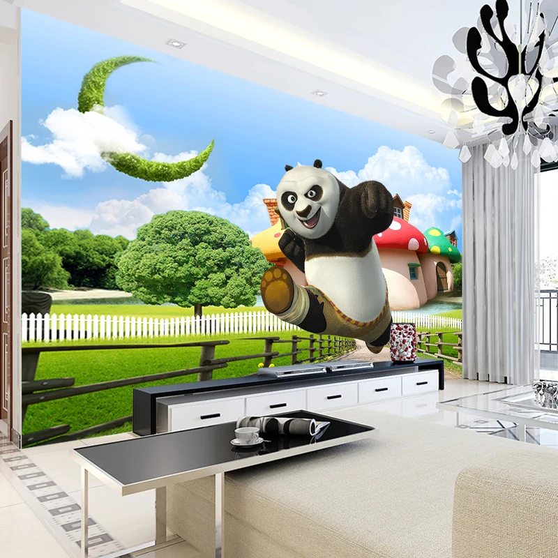 JiaSheMeiJu пользовательские 3D фото обои мультфильм животных Кунг-фу Панда детская