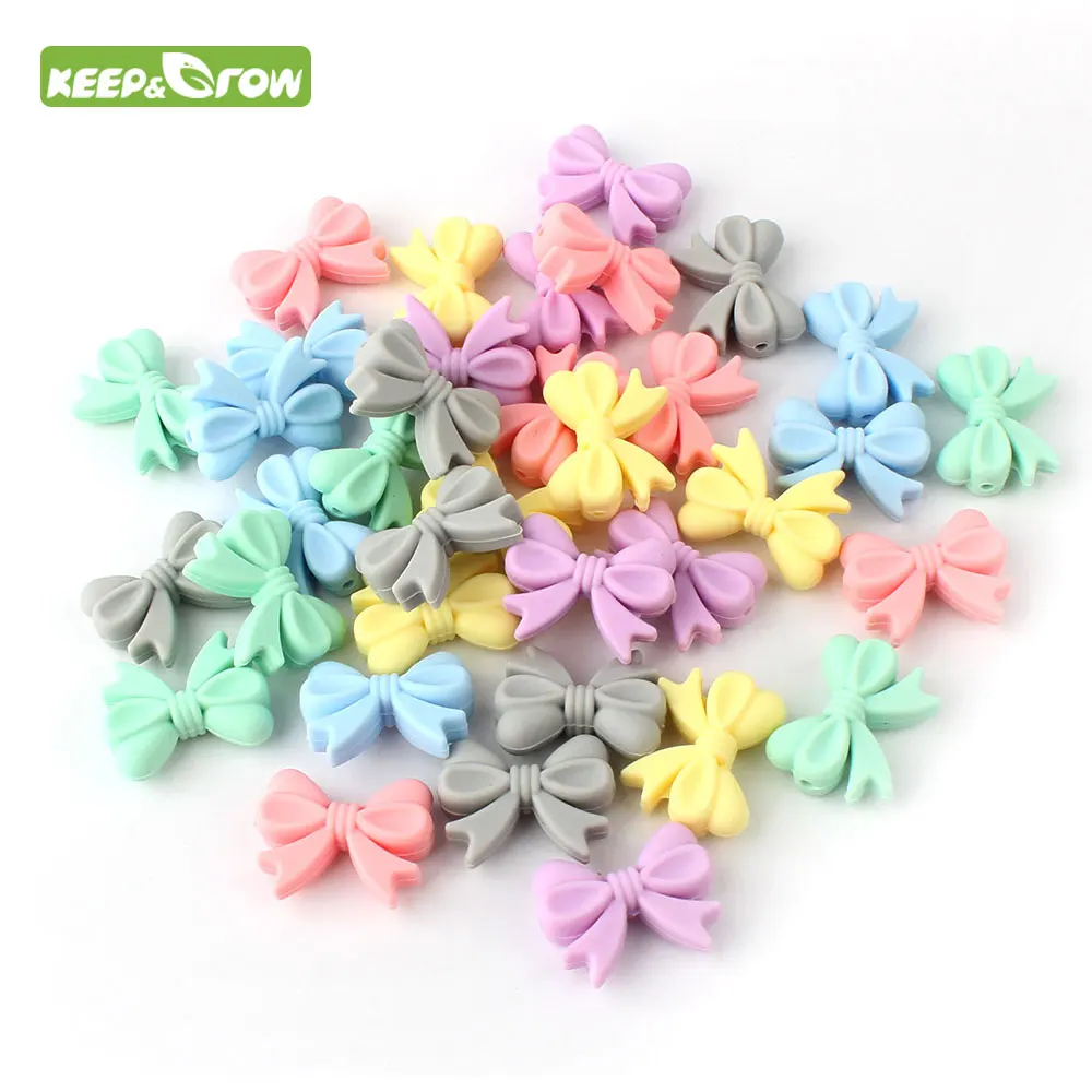 Силиконовые бусины для галстука бабочки Keep & grow 50 шт. без БФА Детские