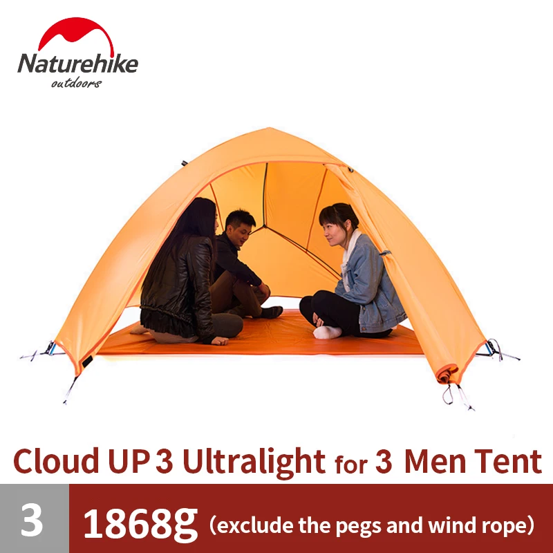 Naturehike Cloud Up Series 1 2 3 Человека палатка для кемпинга старая и обновленная версия