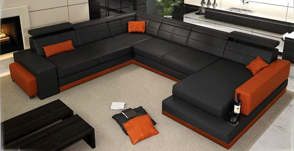 Последний дизайн гостиной кожаный диван большой 0413 C4010|living room leather sofa|design sofaleather