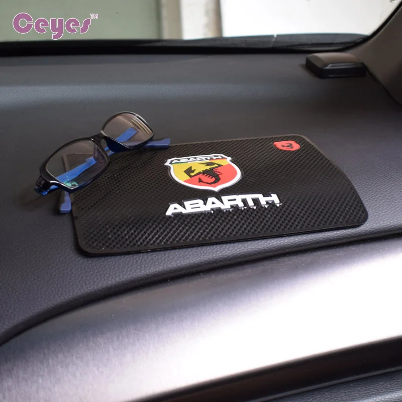 Нескользящий чехол коврик для стайлинга автомобиля Fiat Punto Abarth 500 124 Stilo Ducato Palio Badge