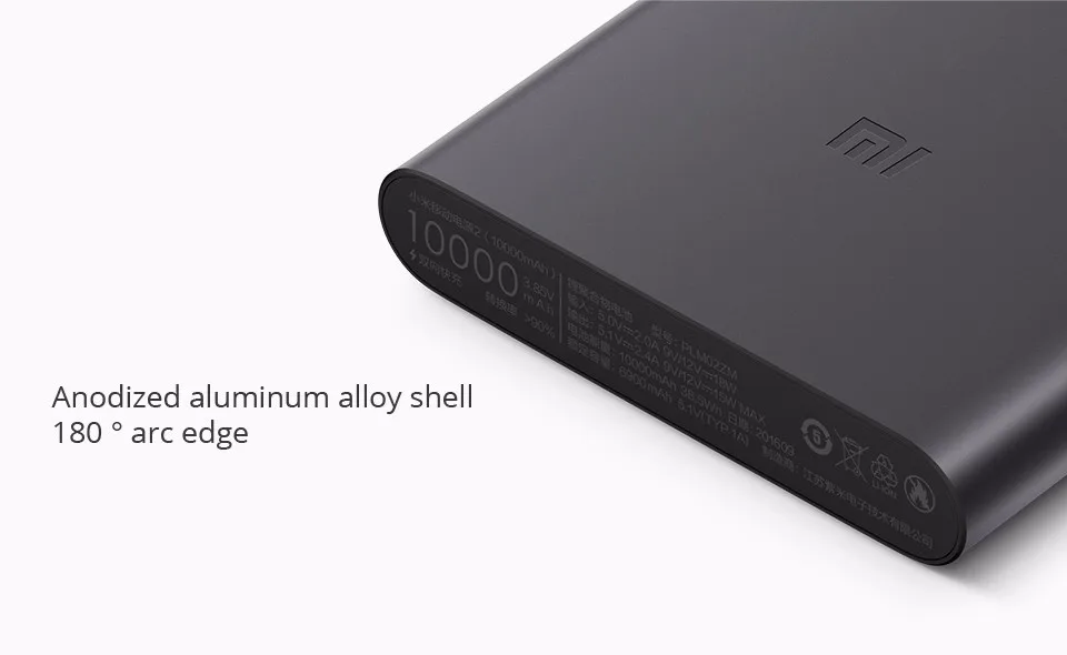 Xiaomi power Bank 2 10000 мАч Внешняя батарея с поддержкой 18 Вт Быстрая зарядка ультра тонкий для мобильных телефонов Быстрая зарядка один USB