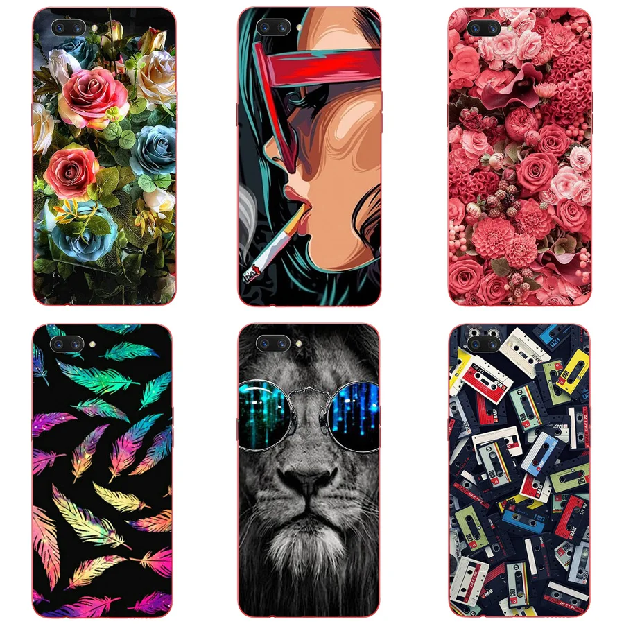 For Oppo A3s Case 6.2 inch Painted Soft Silicone Phone Cases Back Cover Funda |