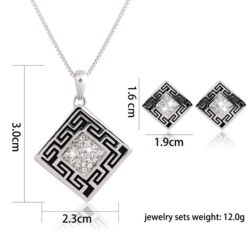 Бесплатная Доставка Модный Новый женский Белый K Кристалл Цветы Комплект