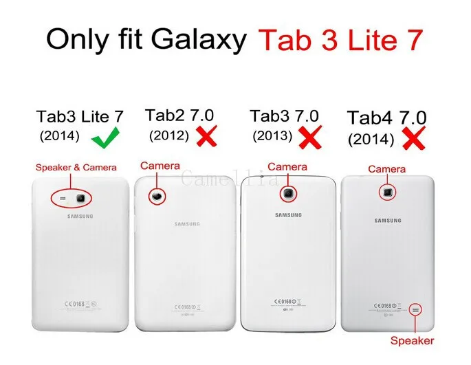 CucKooDo вращающийся на 360 градусов чехол из искусственной кожи для Samsung Galaxy Tab 3 Lite 7 0