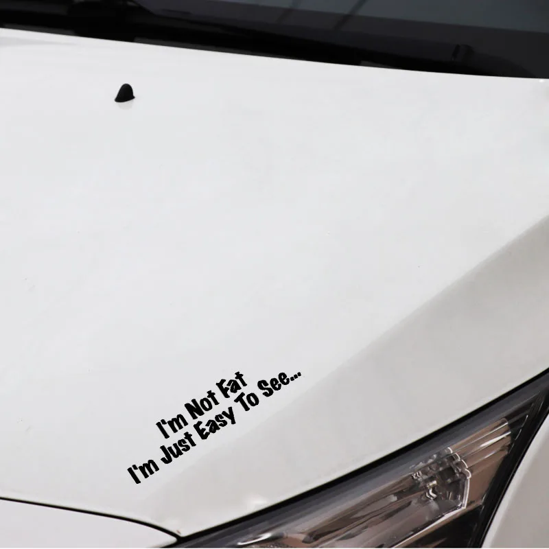 YJZT 19.5CM*4.4CM Fun I'm Not Fat Just Easy To See Vinyl Car Window Sticker Black Silver Decal C11-1699 | Автомобили и