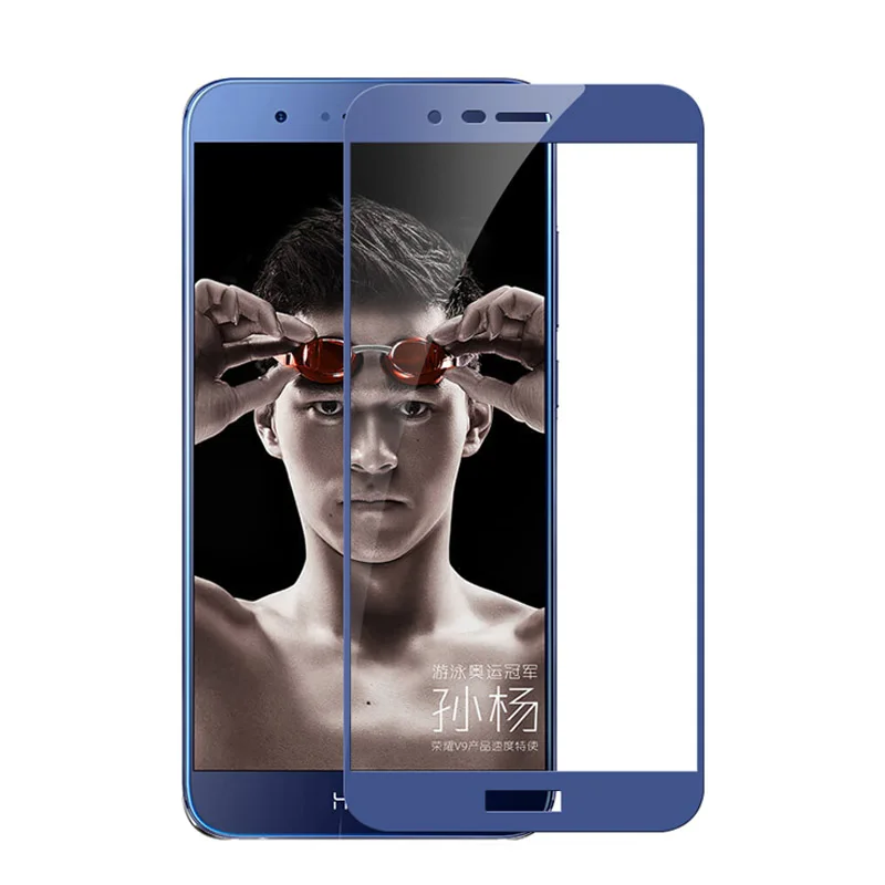 Синий Honor 8 Pro закаленное стекло для huawei Honor 8 Pro защита экрана huawei Honor 8 lite стекло жесткая полная крышка защитная пленка - Цвет: Синий