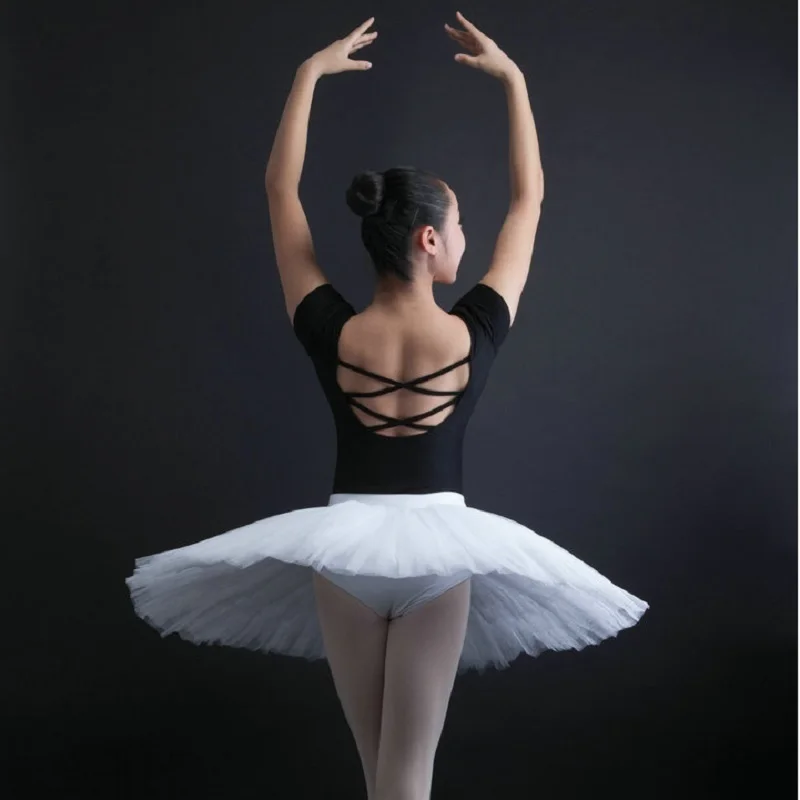 Новинка одежда для занятий балетом с коротким рукавом девочек взрослых балетный