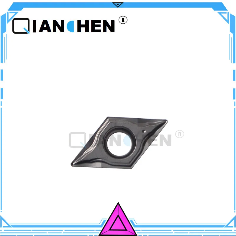 

QianChen,10 шт./лот DCMT11T304 08 -FG TC001, обычно используется в керамике, поворотной пластине, износостойкое лезвие CNC, прорезной нож
