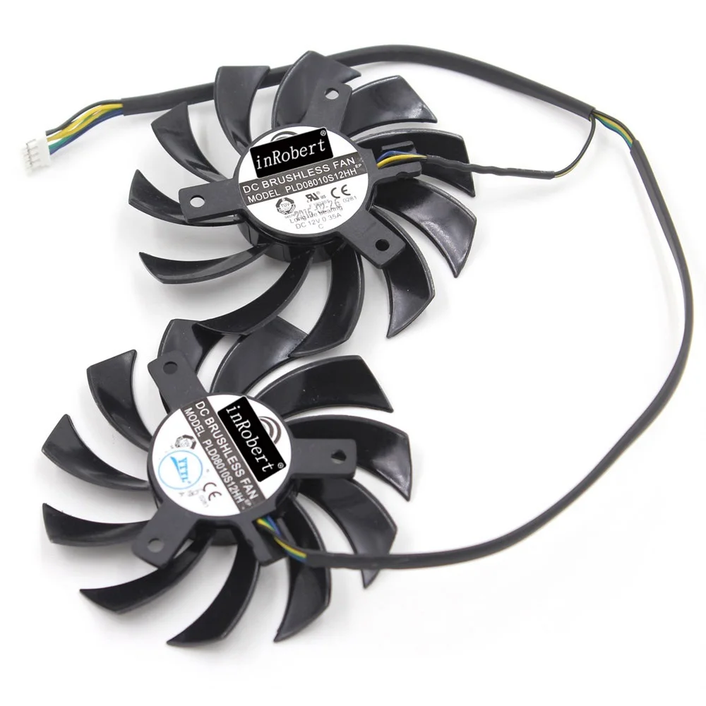 Новый Power Logic 75 мм PLD08010S12HH 4Pin охладитель вентилятор заменить для MSI GTX 460 560 570 twin frozr ii