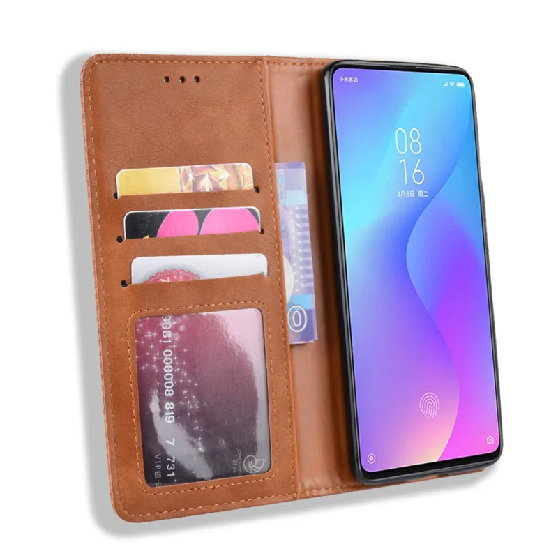 Для Xiaomi Redmi K20/K20 Pro Чехол винтажные магнитные застежки для бумажника PU кожаный