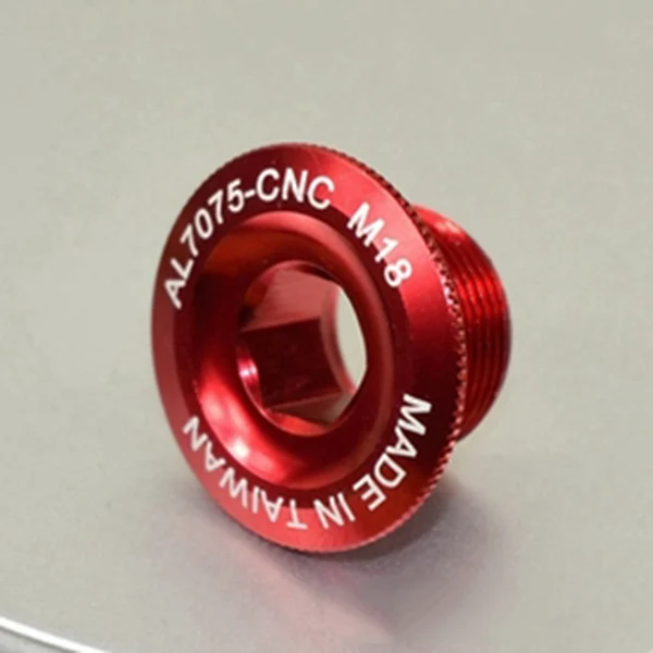 M18 red Silverock 7075 Нижний Кронштейн BB крышка чашки болт рукоятки M12 M15 M18 M20 дорожный MTB велосипед передняя Звездочка шатун крепежный болт - Цвет: M18 red