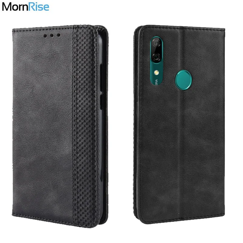 Роскошный тонкий кожаный чехол-книжка в стиле ретро на магните для huawei P Smart Z, чехол-книжка, кошелек, слот для карт, мягкая подставка, чехлы для мобильных телефонов