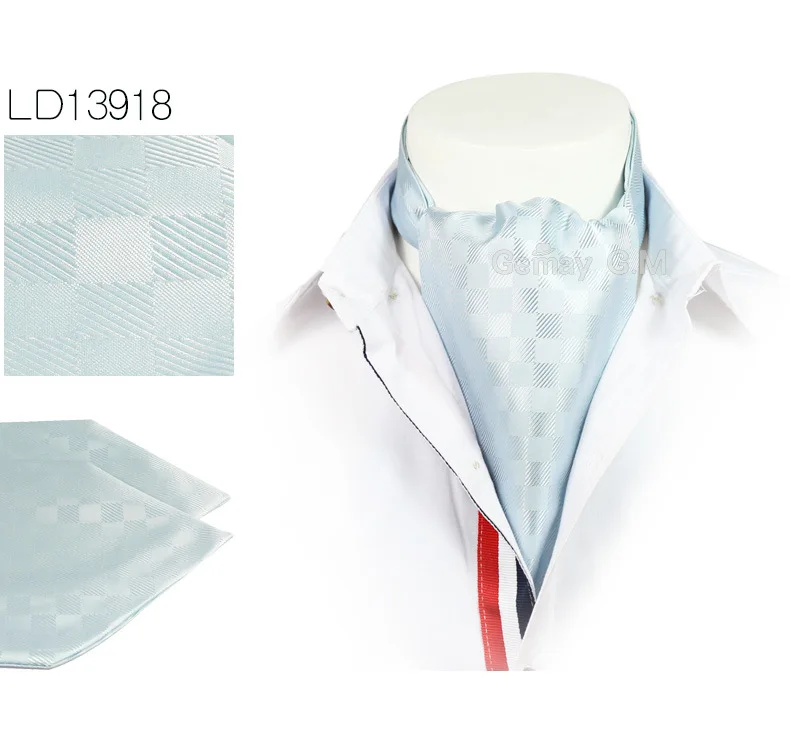 Men Vintage Wedding Ties Formal Cravat Ascot Scrunch Self British style Gentleman Polyester Neck Tie Luxury