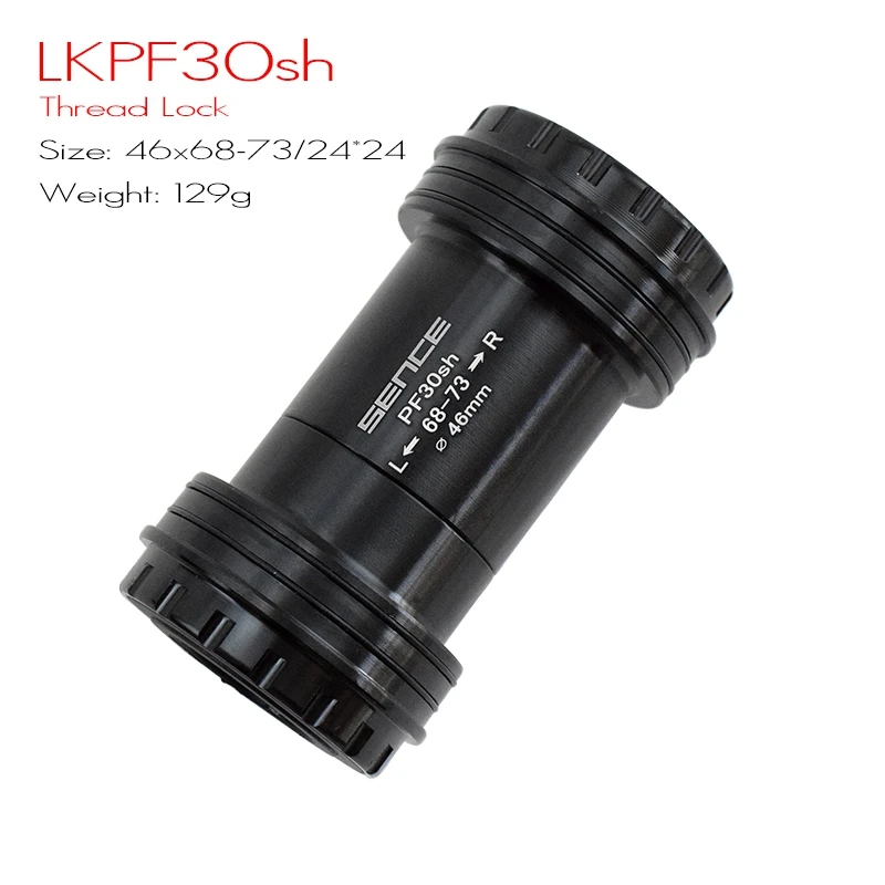 LKPF30sh 46x24-24 Герметичный подшипник BB30 BSA30 PF30 BB386 MTB дорожный велосипед внешний подшипник нижние кронштейны 24 30 мм углеродный дорожный горный велосипед BB наборы - Цвет: LKPF30sh 46x24-24