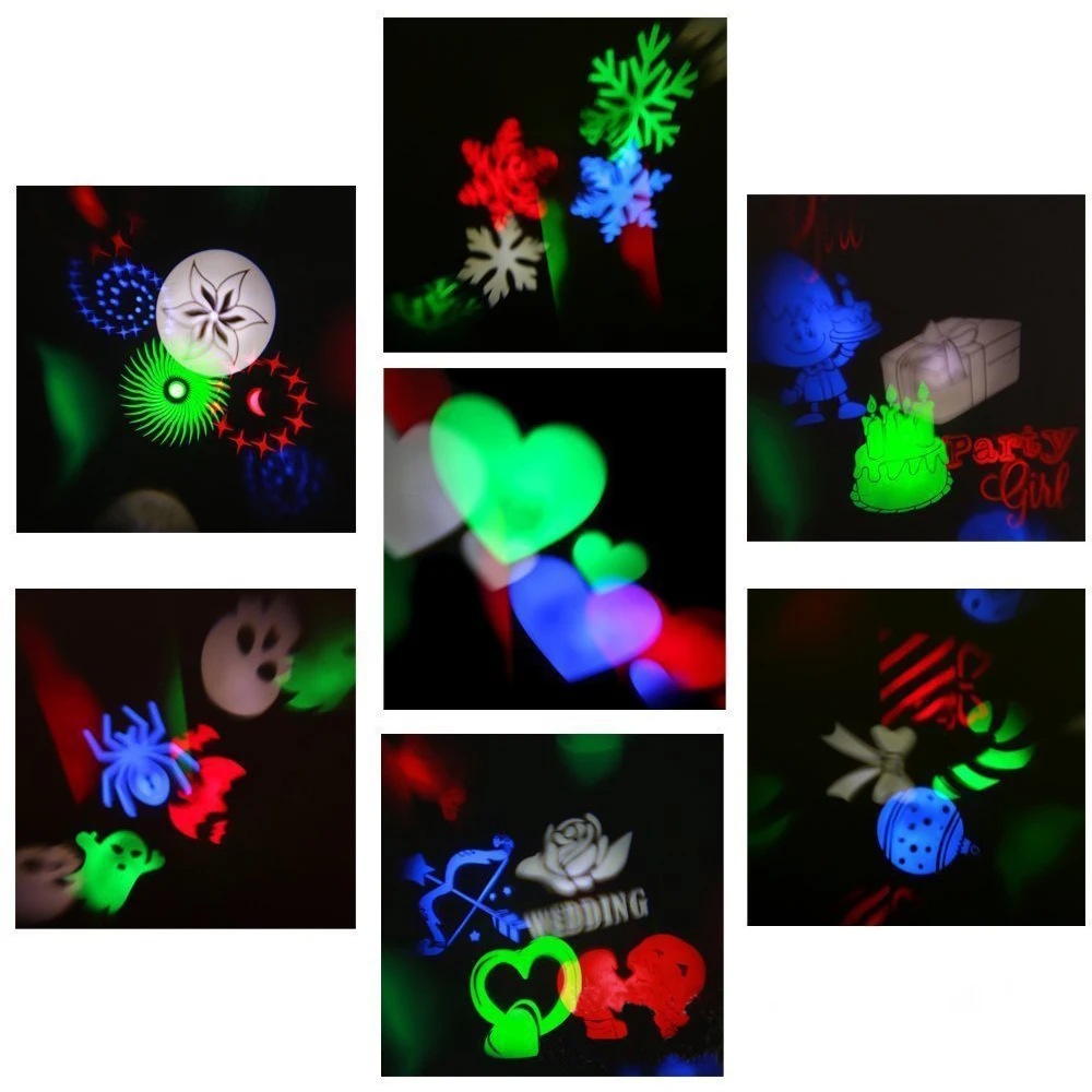 [DBF] Портативный Мини-Сердце снег лазерный проектор лампы бар Эффект Снежинка