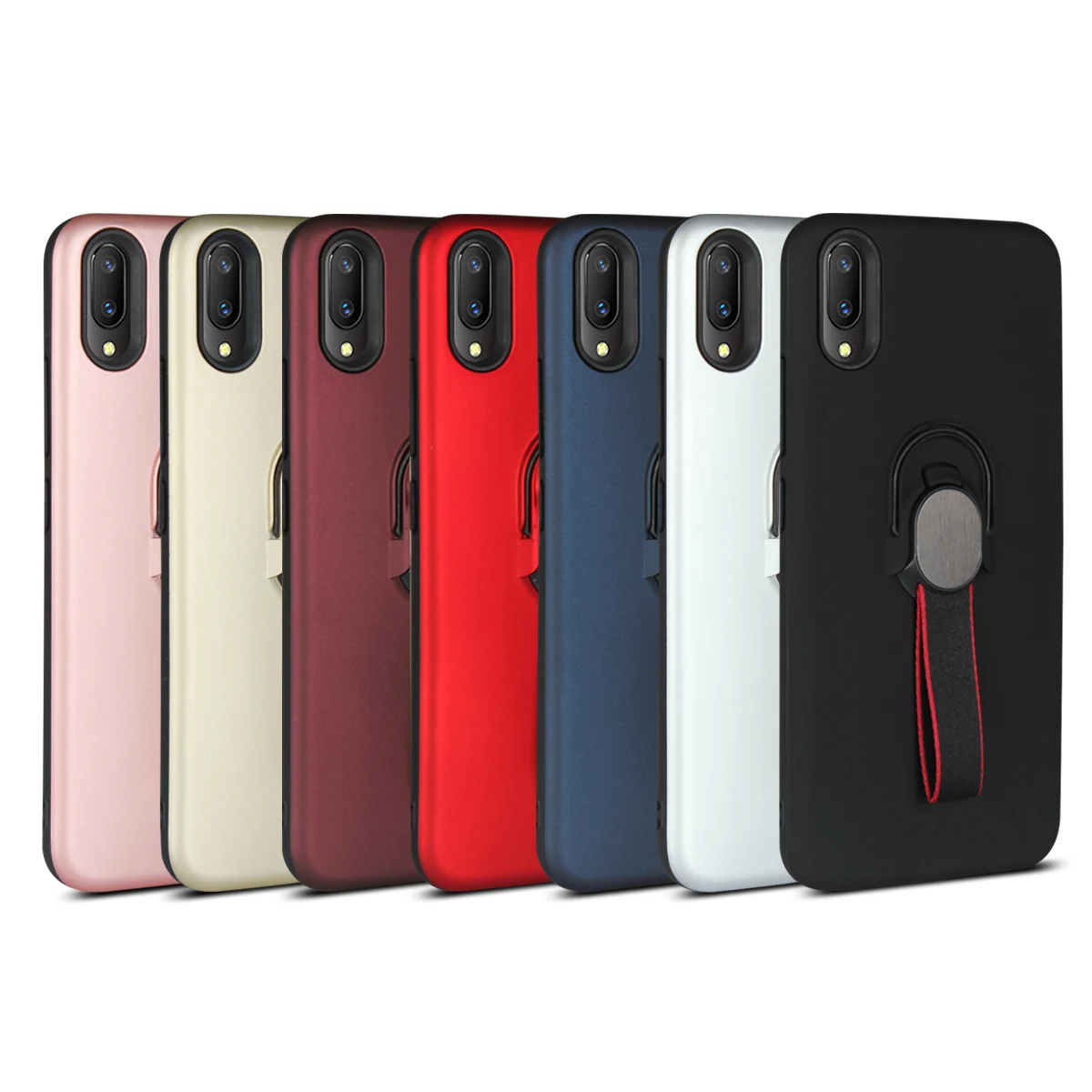 Чехол с подставкой для VIVO V9 X21 Y67 V5 LITE чехол магнитным плетеным кольцом автомобиля