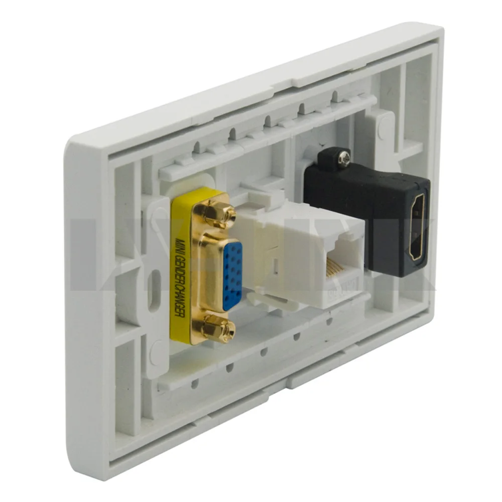 HDMI + VGA RJ45 Женский настенной пластины | Электроника