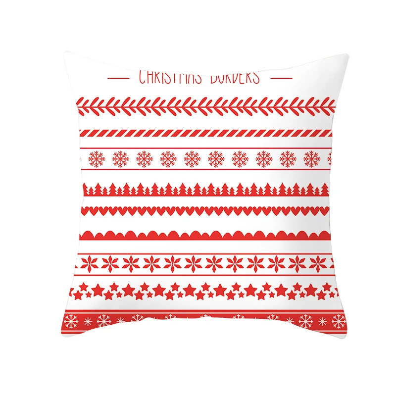 mling 1pcs 45x45cm Santa Claus Christmas Tree Pillowcase Peach Skin Pillowcase Waist Pillow Polyester Throw Pillow Case Cover