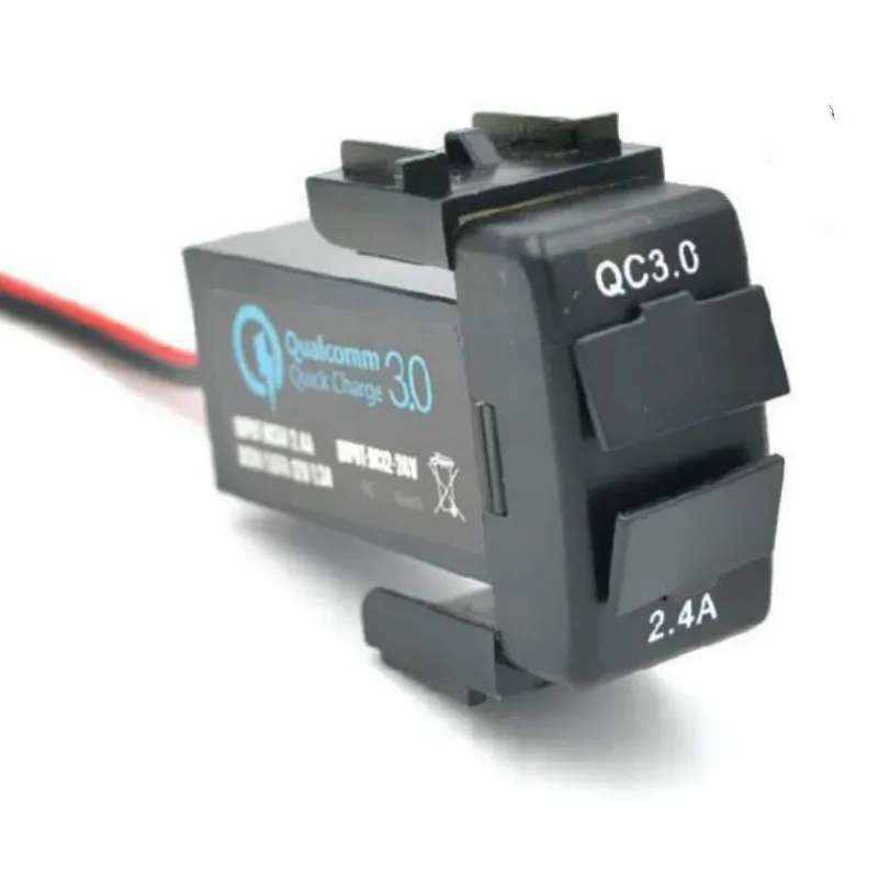 Автомобильный интерфейс USB зарядное устройство с двумя Usb-портами QC 3 0 Быстрая