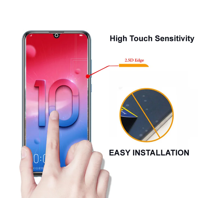 2 шт для huawei Honor 10 Lite, закаленное стекло 9 H, Защитная пленка для экрана huawei Honor 10, Защитная пленка для экрана телефона