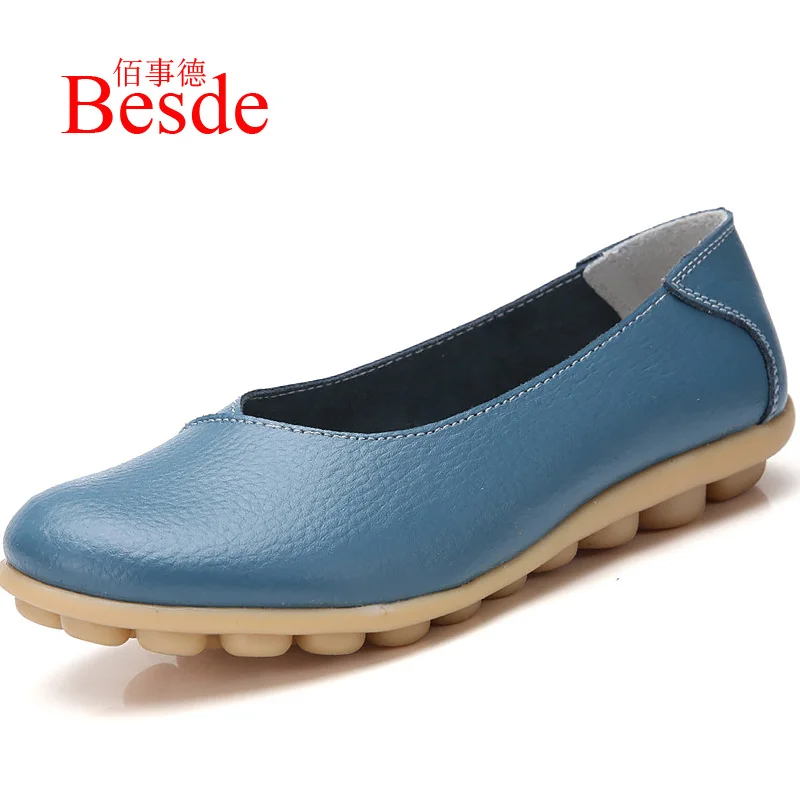 Plus size 11/12 ladies slip on loafers shoes woman trendy summer female flats white genuine leather shoes