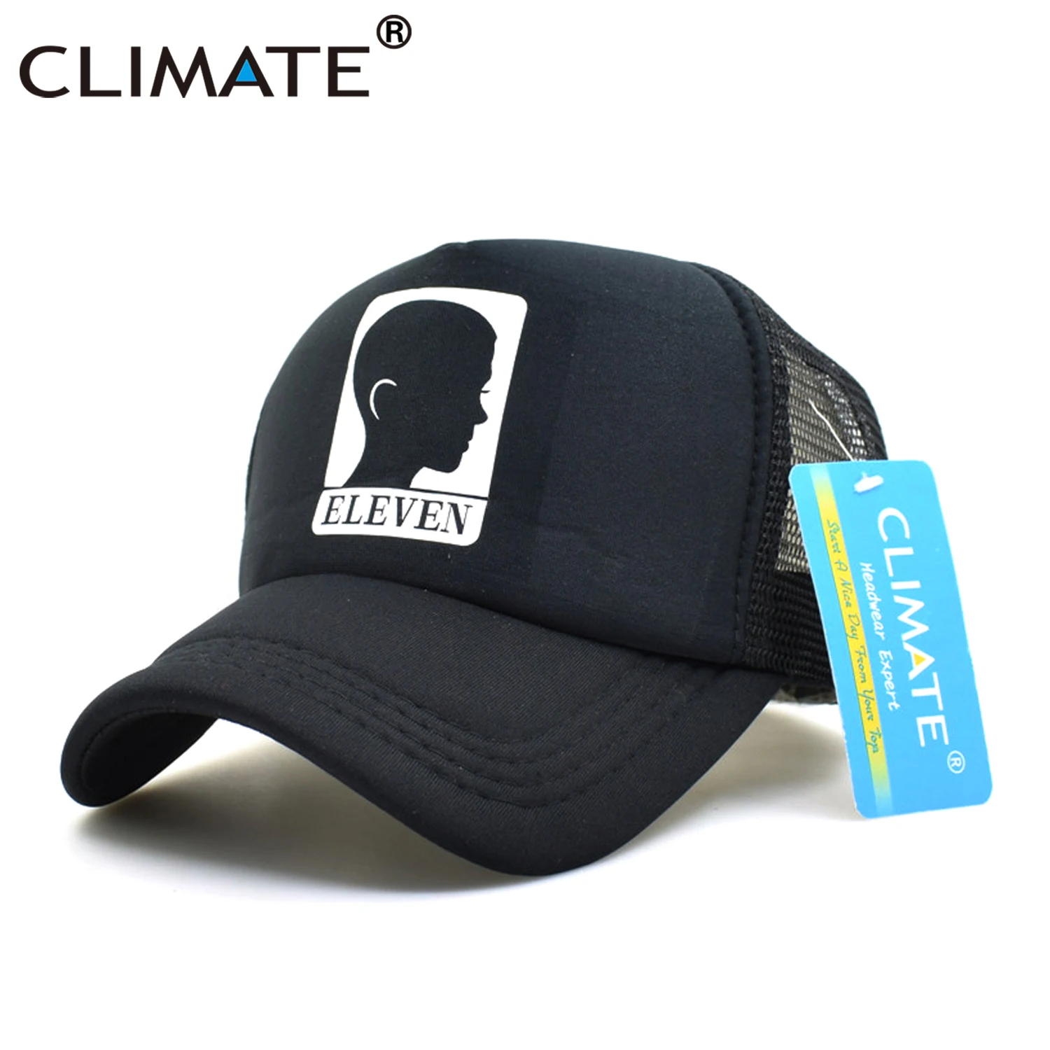 CLIMATE Stranger Thing Eleven Trucker Кепка s Кепка Eleven duстин черная летняя кепка классная бейсболка с сеткой для мужчин и женщин