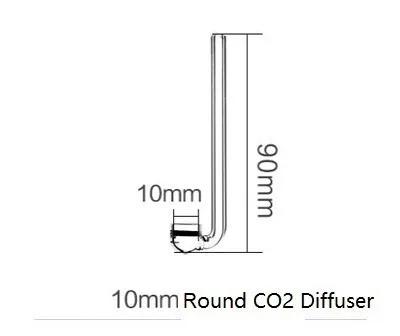 Round Diffuser 10 ADA Quailty VIV мини плоский круглый нижний стеклянный регулятор для аквариума подвесной СО2 распылитель аквариума для растений для выращивания рыб - Цвет: Round Diffuser 10