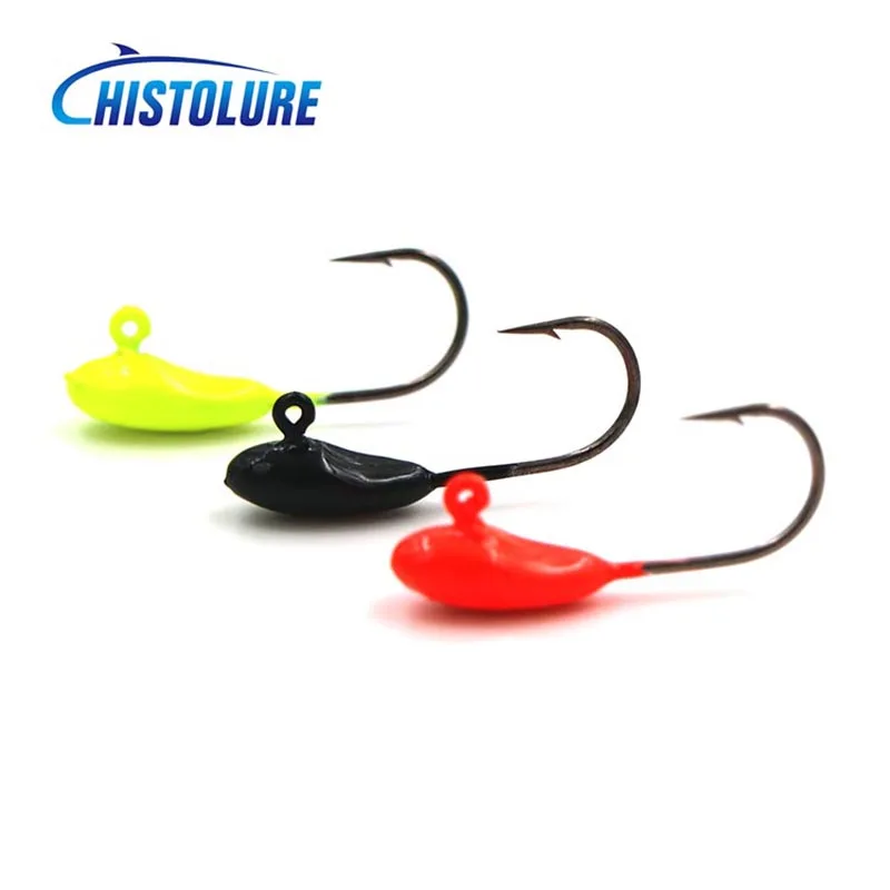 10pcs/lot Jigs 1.2g Jig Head Small Soft Lure Bait Texas Rig Fishing Hooks | Fishhooks