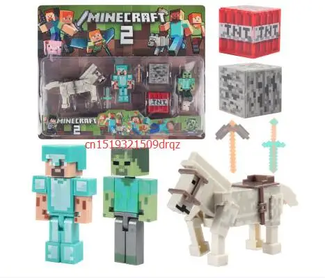Новое поступление Minecraft игрушки костюм стилей меч Кирка камень Кровать Коробка
