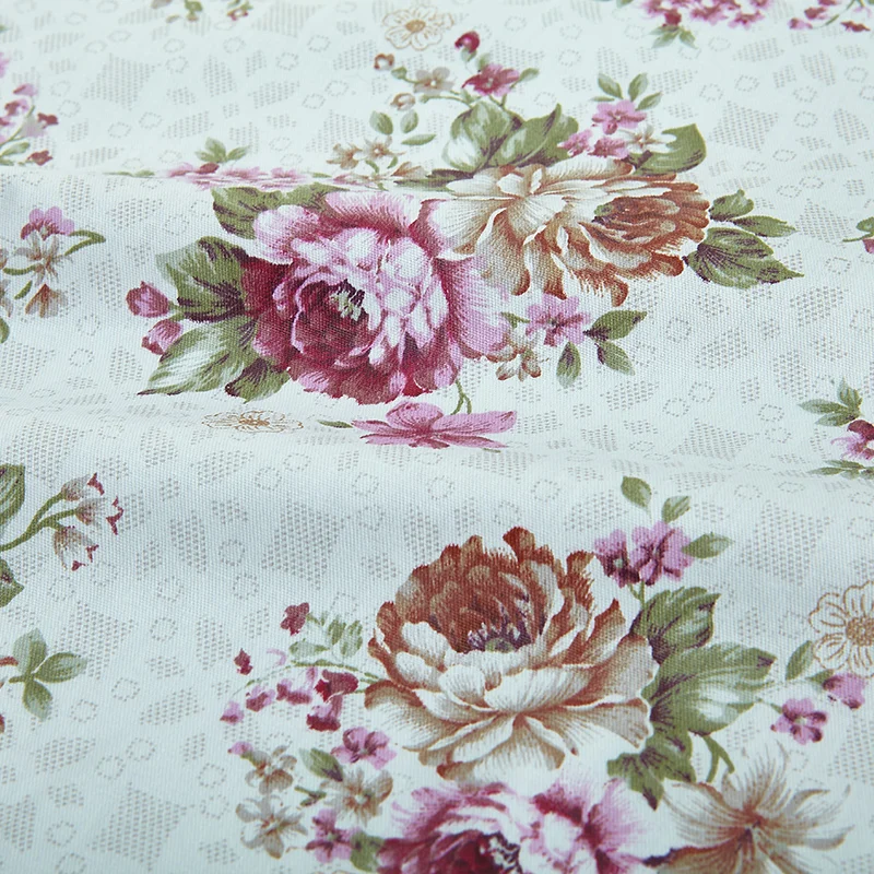 4 шт. твил Ткань цветочный Рисунок волна AB версия Постельные принадлежности ткань