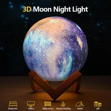 Перезаряжаемый лунный светильник, лунный светильник, 3D принт, светодиодный ночник, прикроватный детский Ночной светильник, настольный декор, новинка, подарок, Прямая поставка луна светильник ночник луна