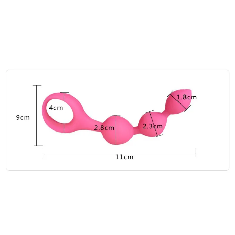Silicone Anal Beads Butt Plug Masturbator Balls Expander Vibrant Vaginal Massager Pussy Sex Toys For Women Men | Красота и здоровье