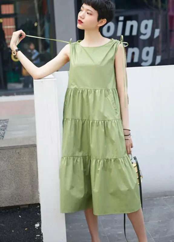 

Amolapha Женские однотонные Многослойные хлопковые ретро платья макси Одежда