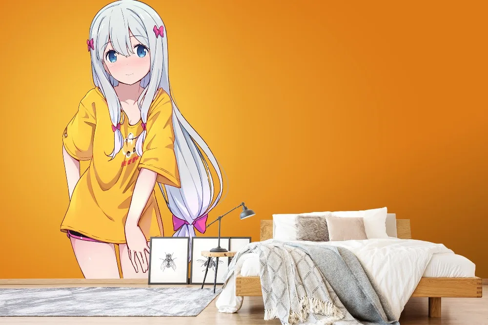 

[Self-Adhesive] 3D Izumi Yellow Cartoon Girl 33 Japan Anime Wall Paper mural Wall Print Decal Wall Murals