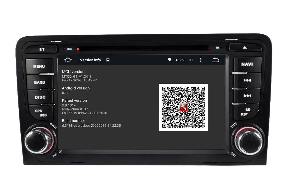 В наличии 1024 x 600 четырехъядерный Androd 5.1 dvd-gps радио для Audi A3 2002 - 2011 с Canbus wi-fi 3 г