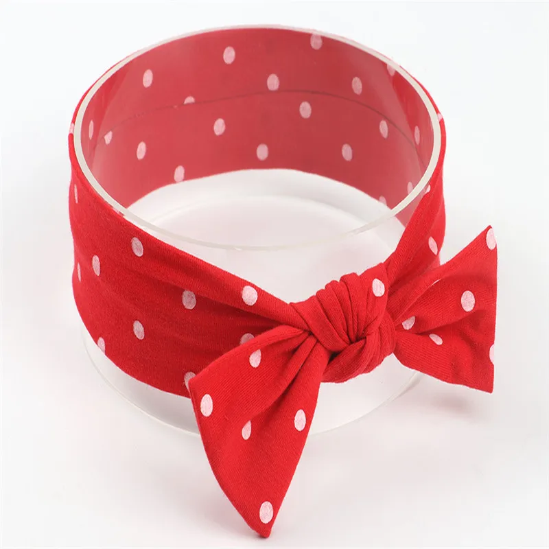 Cute 2019 New Infant Baby Girls Elastic Wave Point Bowknot Hairband Headwear Accessories Phtography Props