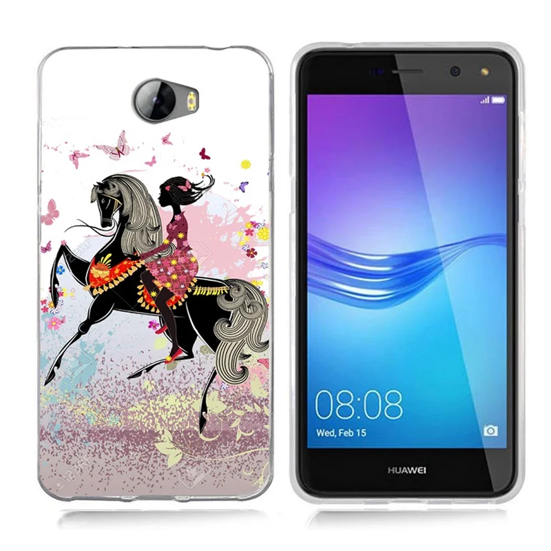 Case For Huawei Y5 ii Y5ii Cover/5A LYO-L21/Y6 II Compact TPU Coloful Soft Marble Manlada Painted Design Fundas B067 |