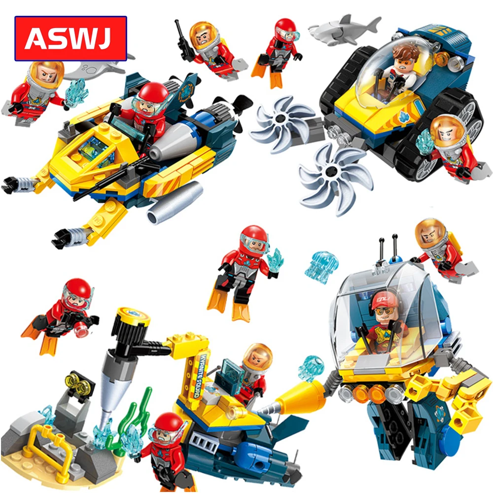 Строительные блоки серии Deep Sea Adventure совместимые со всеми брендами для майнинга