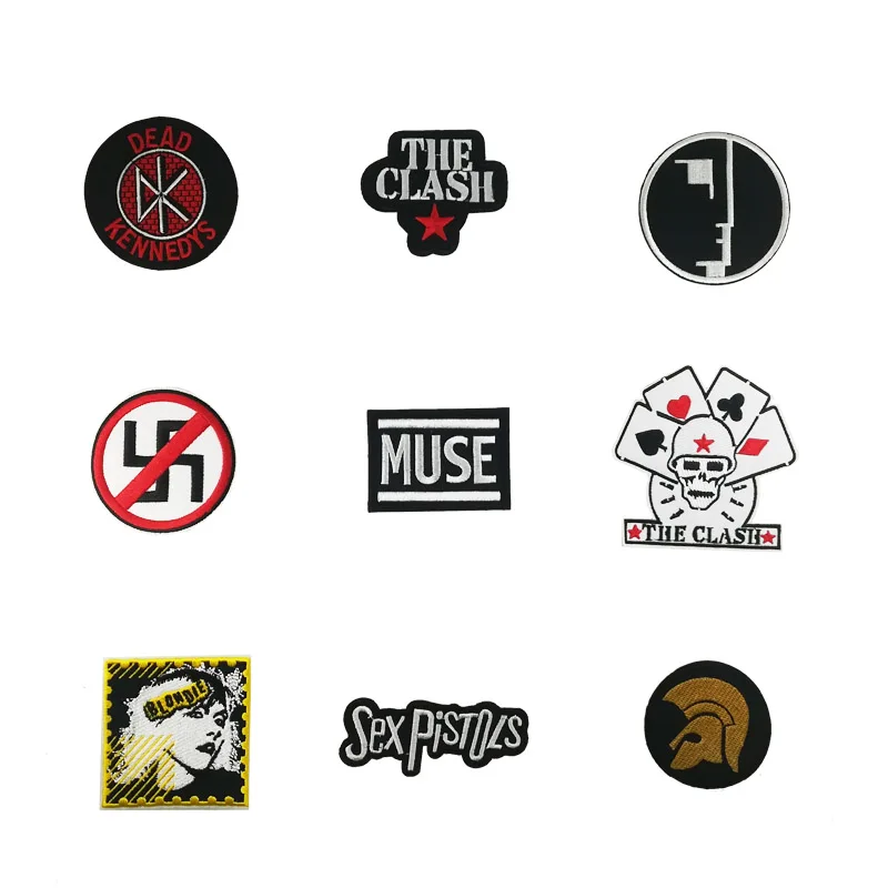 Логотип CLASH Star Blondie почтовая марка Dead Kennedys анти-расизм анти-факсистская война вышитая музыкальная группа Железный патч